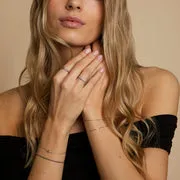 Astrid & Miyu Diamond Hardware bague or blanc diamant