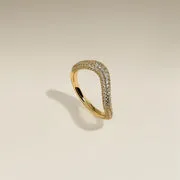 Astrid & Miyu Wave Crystal bague or vague cristal