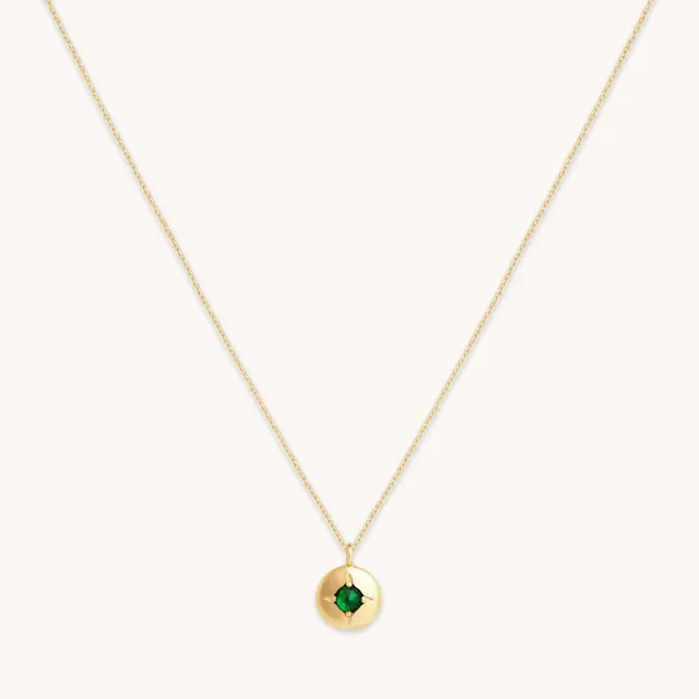 Astrid & Miyu May Emerald Birthstone collier or émeraude