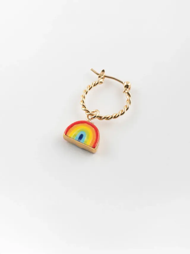 Nach Bijoux Lucky you mini créole arc-en-ciel à l’unité