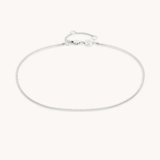 Astrid & Miyu Essential Box Chain bracelet cheville argent