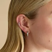 Astrid & Miyu Curved Crystal Titanium stud platine