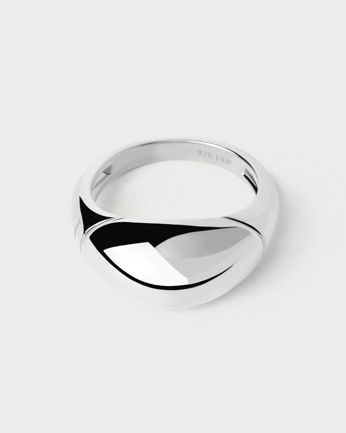 PDPAOLA Bamboo bague argent large 10 mm