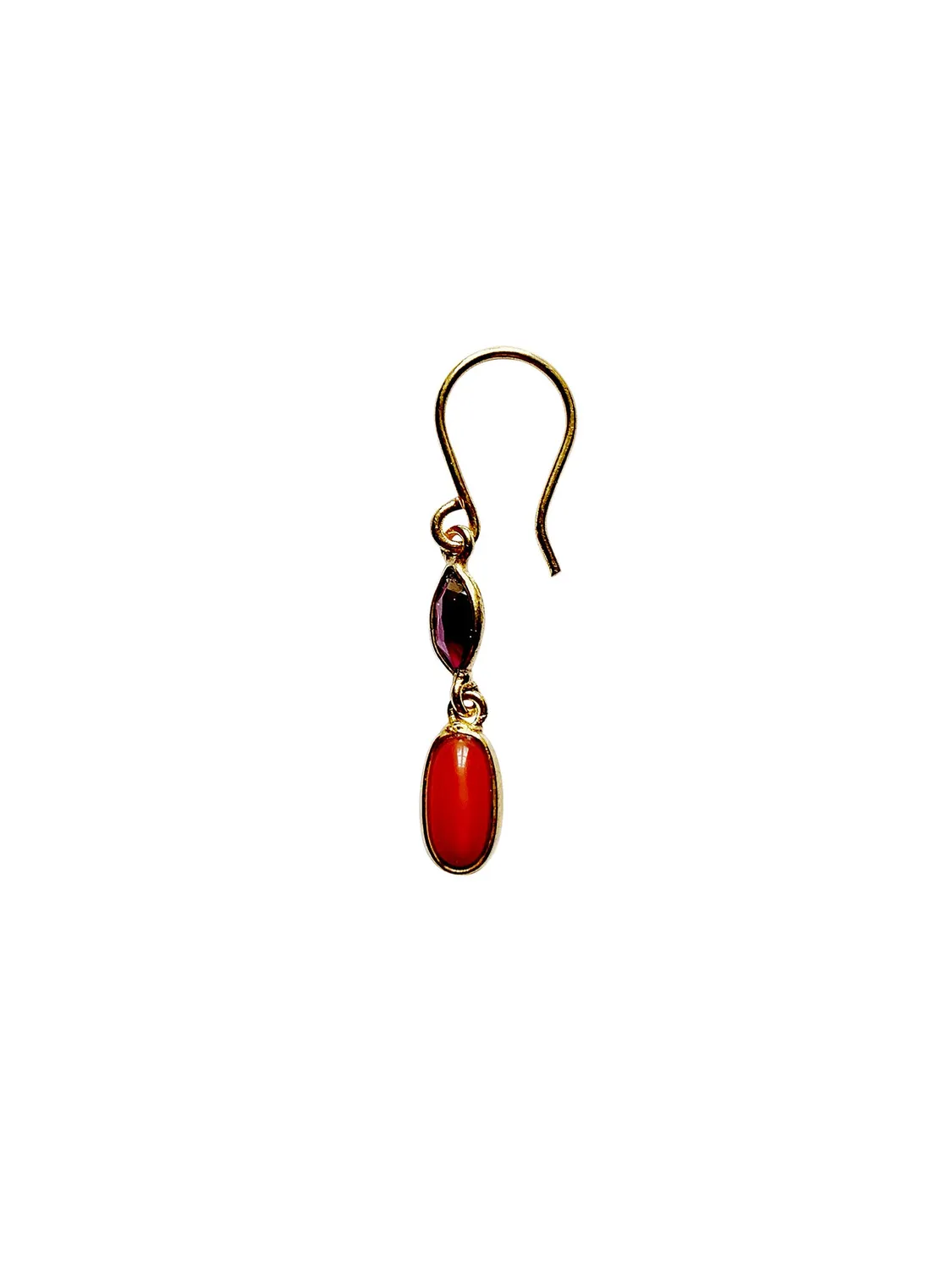 Le Fourbi de Capucine FDC138 boucles d'oreilles grenat verre