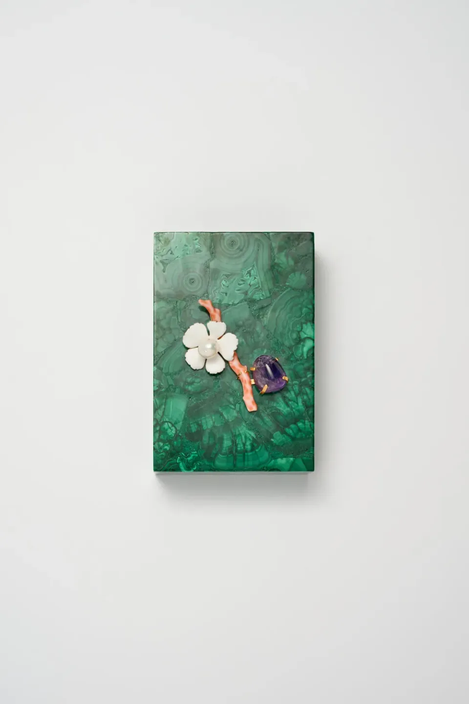 Philippe Ferrandis boîte rectangulaire malachite pièce unique