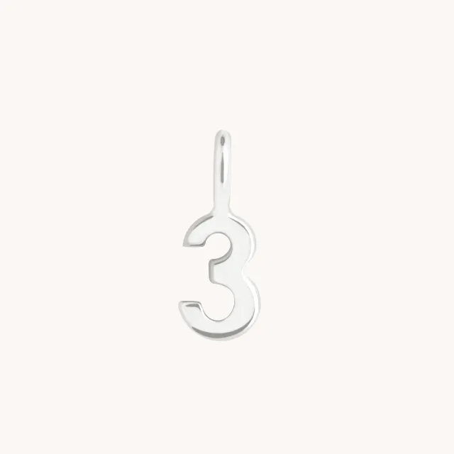 Astrid & Miyu 3 Charm breloque or blanc 9k