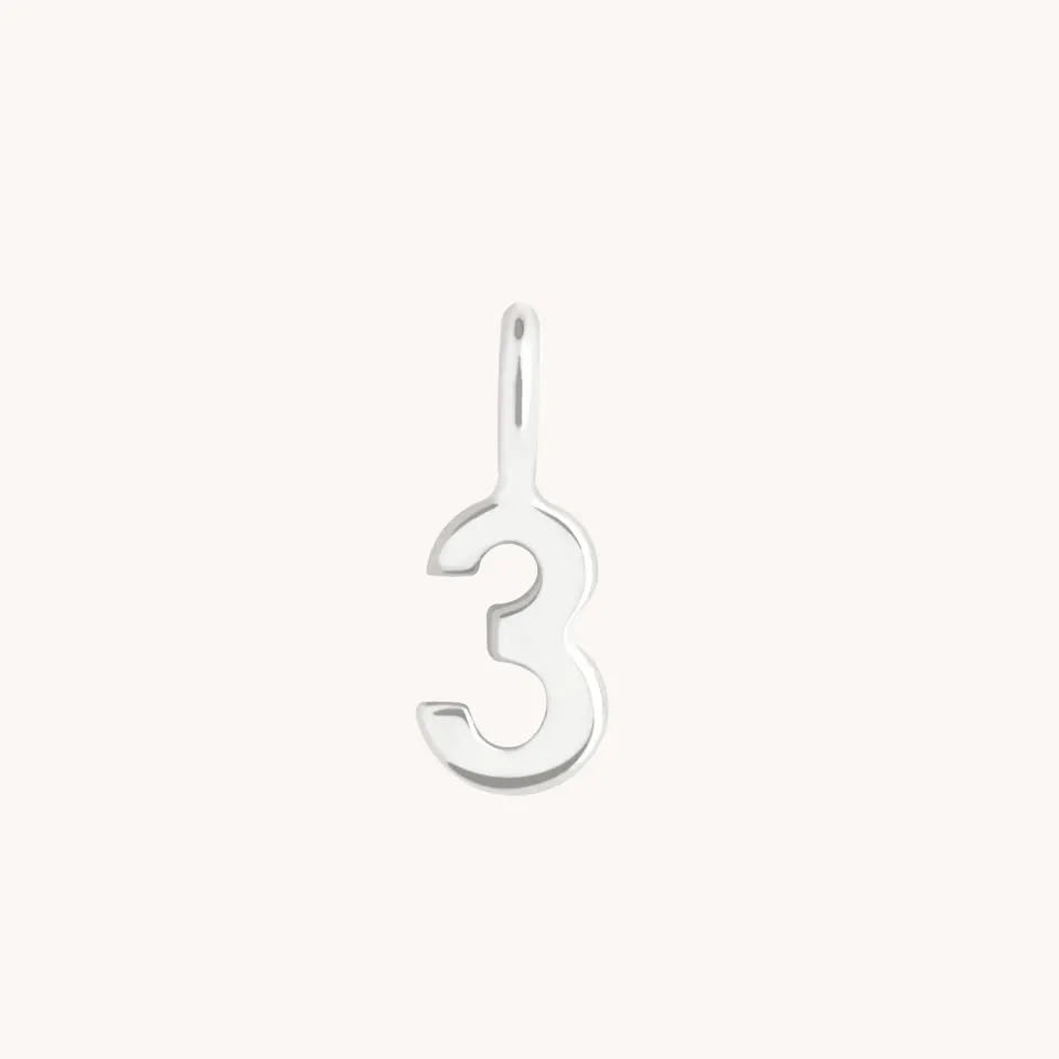 Astrid & Miyu 3 Charm breloque or blanc 9k