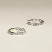 Astrid & Miyu Pavé Crystal Illusion créoles argentées cristal