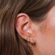 Astrid & Miyu Topaz Hoops créoles topaze or blanc massif