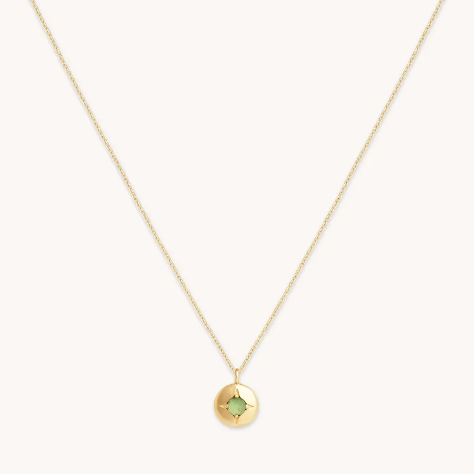 Astrid & Miyu August Peridot Birthstone collier or massif