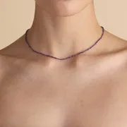 Astrid & Miyu February Beaded collier or améthyste