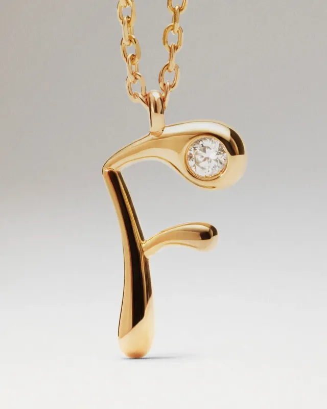 PDPAOLA Initial F collier lettre F 40-50 cm