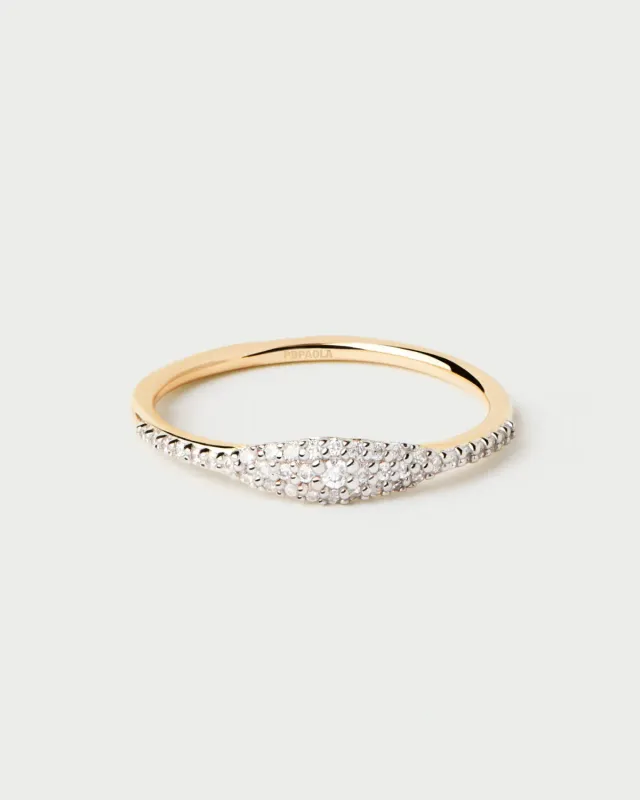 PDPAOLA Estella bague or 18 carats diamants 0,17 ct