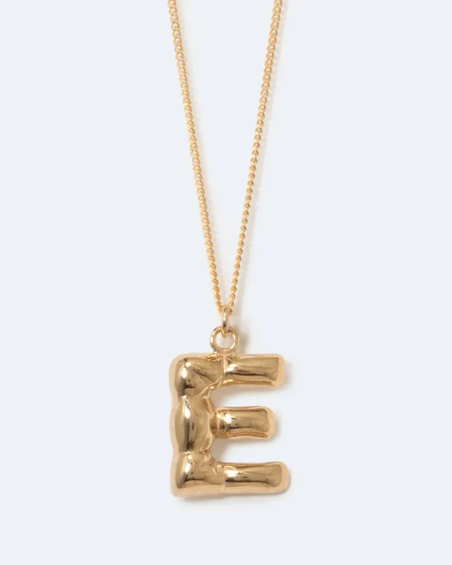 Completedworks Classicworks E collier lettre E plaqué or