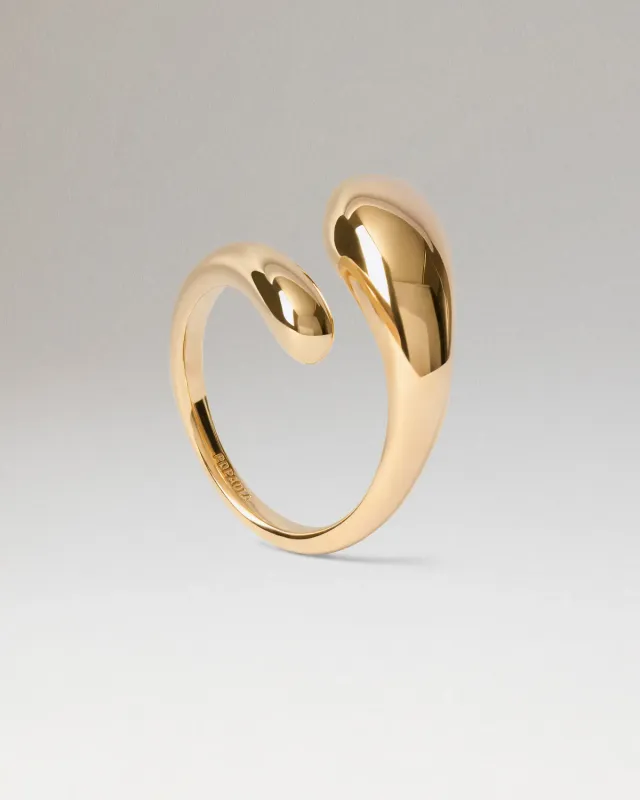 PDPAOLA Rodeo Orbit bague plaqué or 18 carats