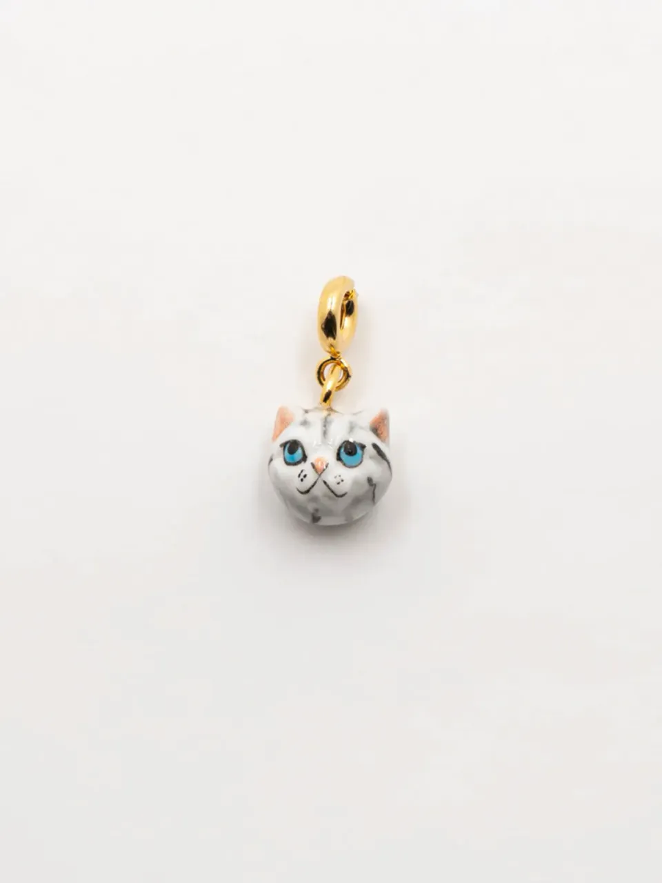 Nach Bijoux tête de chat charm's porcelaine 1 cm