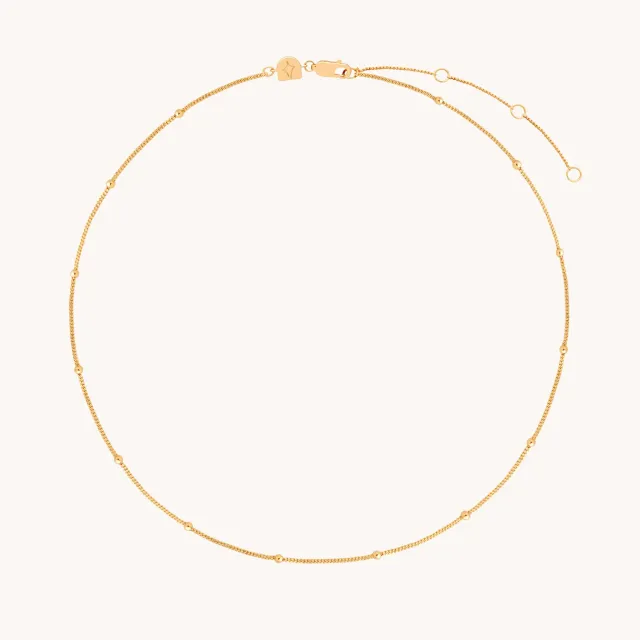 Astrid & Miyu Essential collier chaîne perlée or