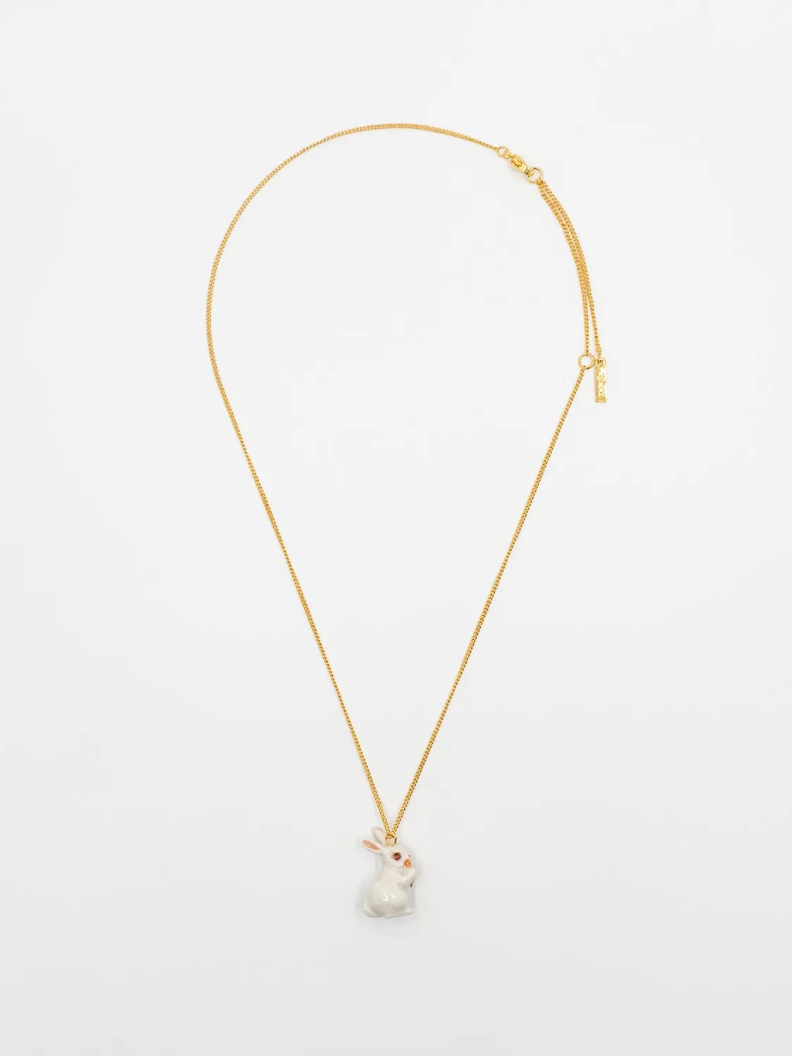 Nach Bijoux Lapin et Carotte collier doré 50 cm