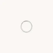 Astrid & Miyu Rope Daith Ring anneau piercing or blanc massif