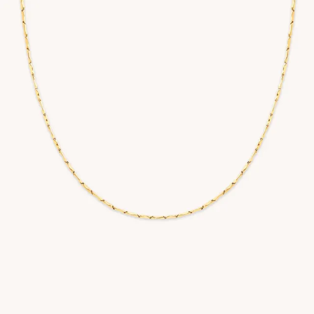 Astrid & Miyu Molten Bar Chain collier or massif barre