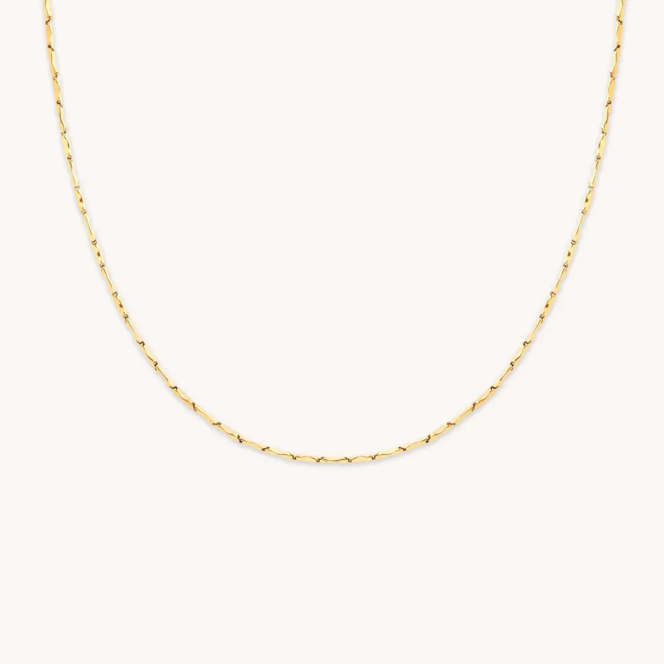 Astrid & Miyu Molten Bar Chain collier or massif barre