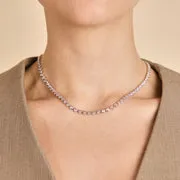 Astrid & Miyu Heart Bezel collier tennis argenté cœur