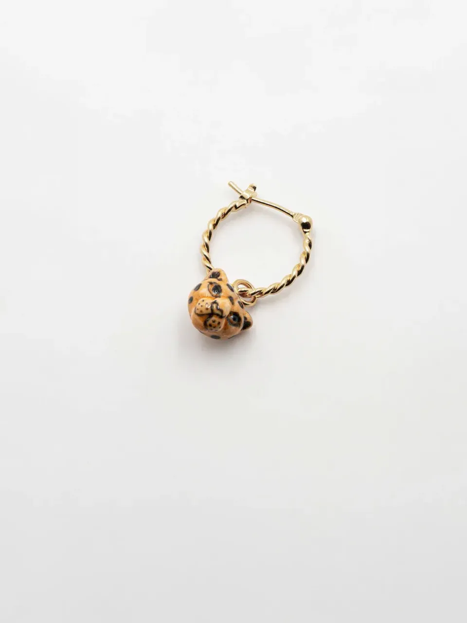 Nach Bijoux mini créole tête de léopard boucle d'oreille porcelaine à l'unité