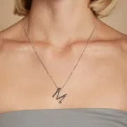 Astrid & Miyu Initial Bold M collier argent lettre M