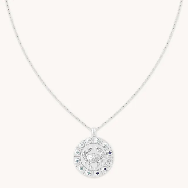 Astrid & Miyu Cancer Bold collier argent zodiaque Cancer