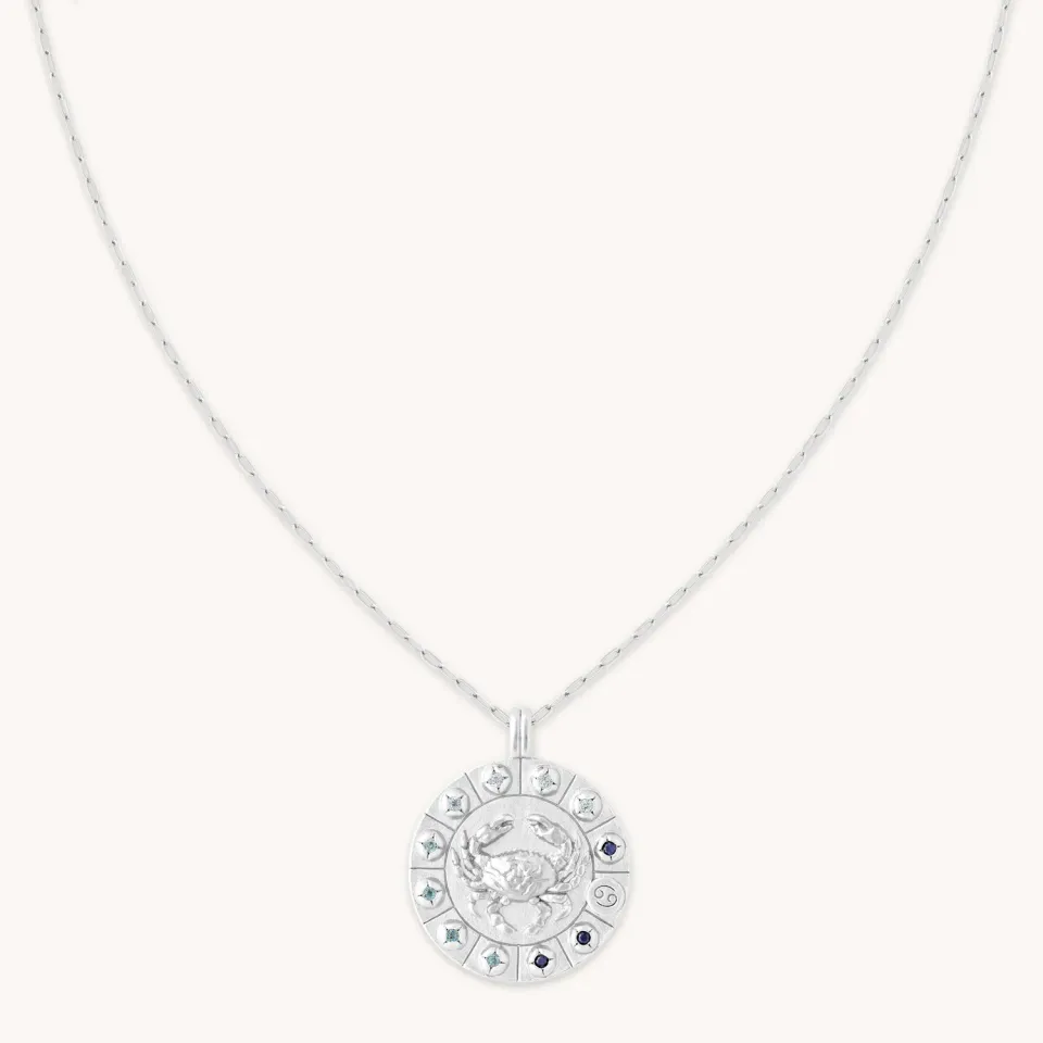 Astrid & Miyu Cancer Bold collier argent zodiaque Cancer