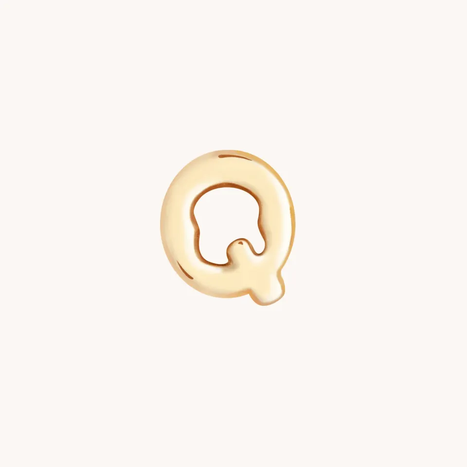 Astrid & Miyu Q Initial Click Charm lettre Q or massif
