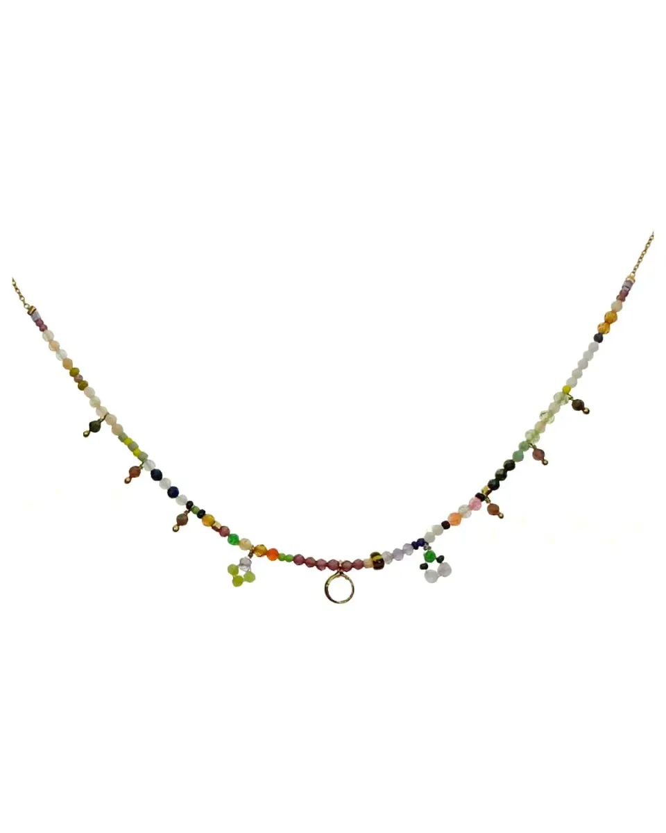 Le Fourbi de Capucine A59C collier laiton doré pierre de lune