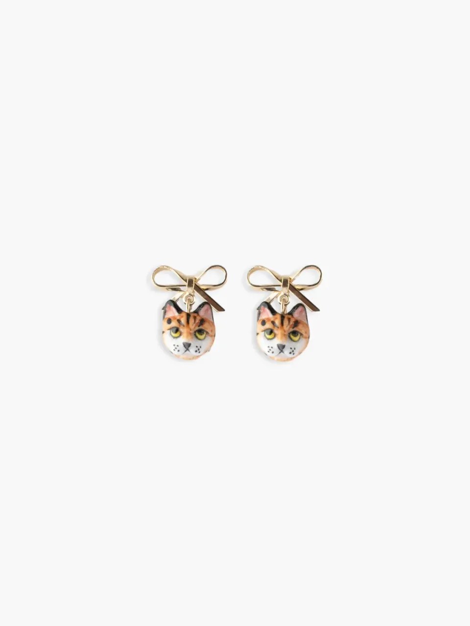 Nach Bijoux chat Bengal nœud boucles pendantes 1,8 cm