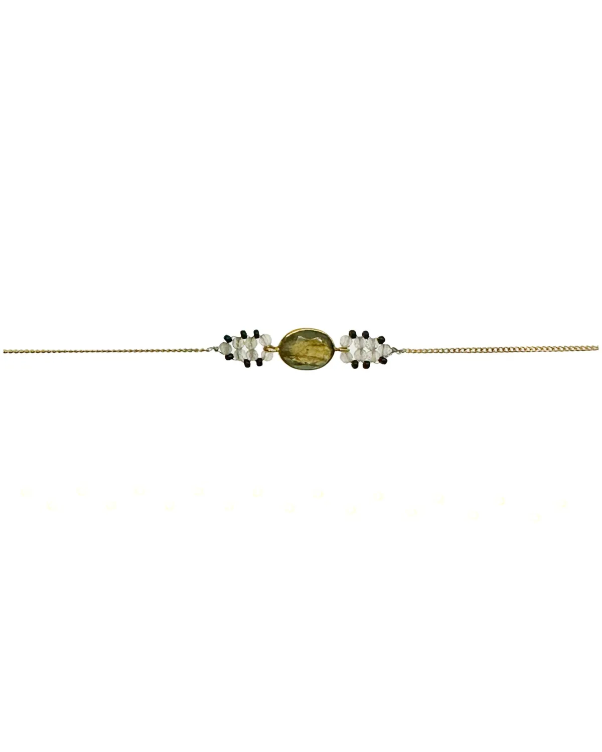 Le Fourbi de Capucine P11 bracelet laiton doré labradorite
