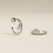 Astrid & Miyu Cosmic Illusion manchette argent cristal