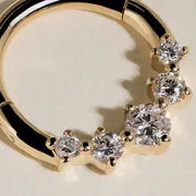 Astrid & Miyu Diamond Daith anneau piercing or massif
