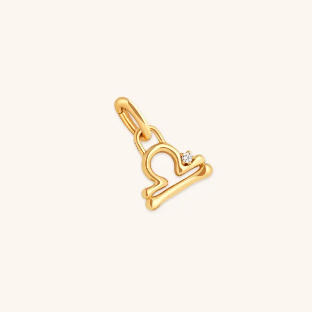 Astrid & Miyu Libra Zodiac charm doré Balance