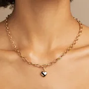 Astrid & Miyu Love Heart Clip Charm charm doré coeur