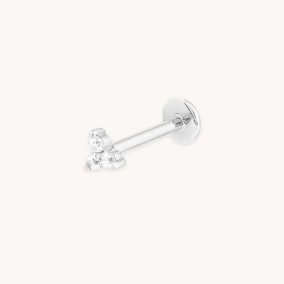 Astrid & Miyu Triple Topaz piercing or blanc triple