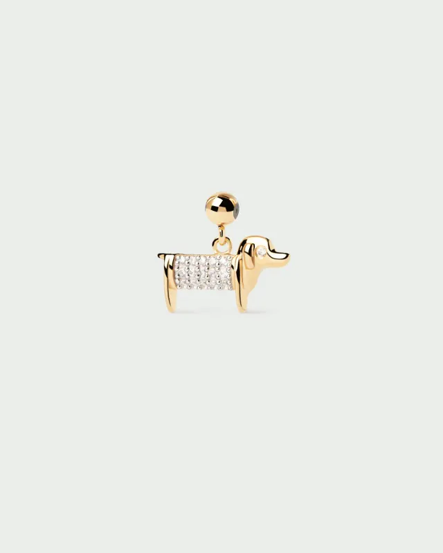 PDPAOLA Dog charm chien zirconia blanche