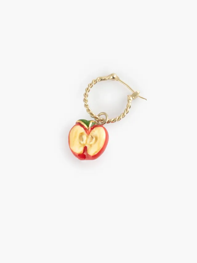 Nach Pomme mini créole porcelaine boucle unité rouge