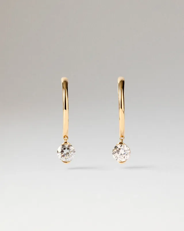 PDPAOLA Grace Mini créoles or diamants 0,5ct
