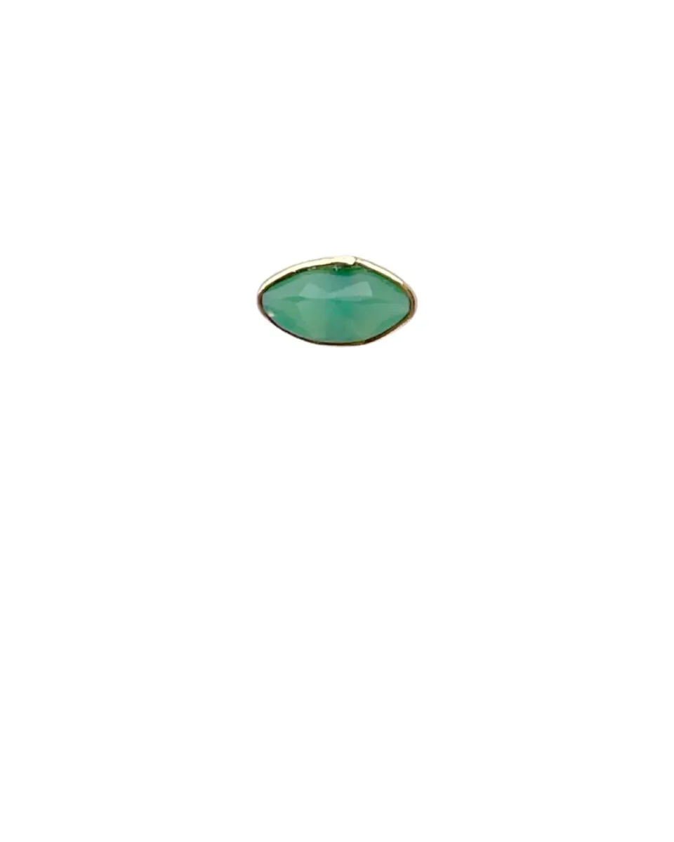 Le Fourbi de Capucine LF2B boucles d'oreilles onyx chrysoprase