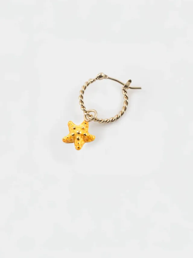 Nach Bijoux Étoile de mer mini créole jaune unité
