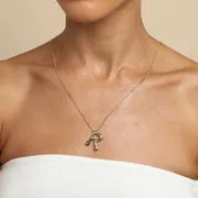 Astrid & Miyu R Initial Bold Pendant collier or initiale R