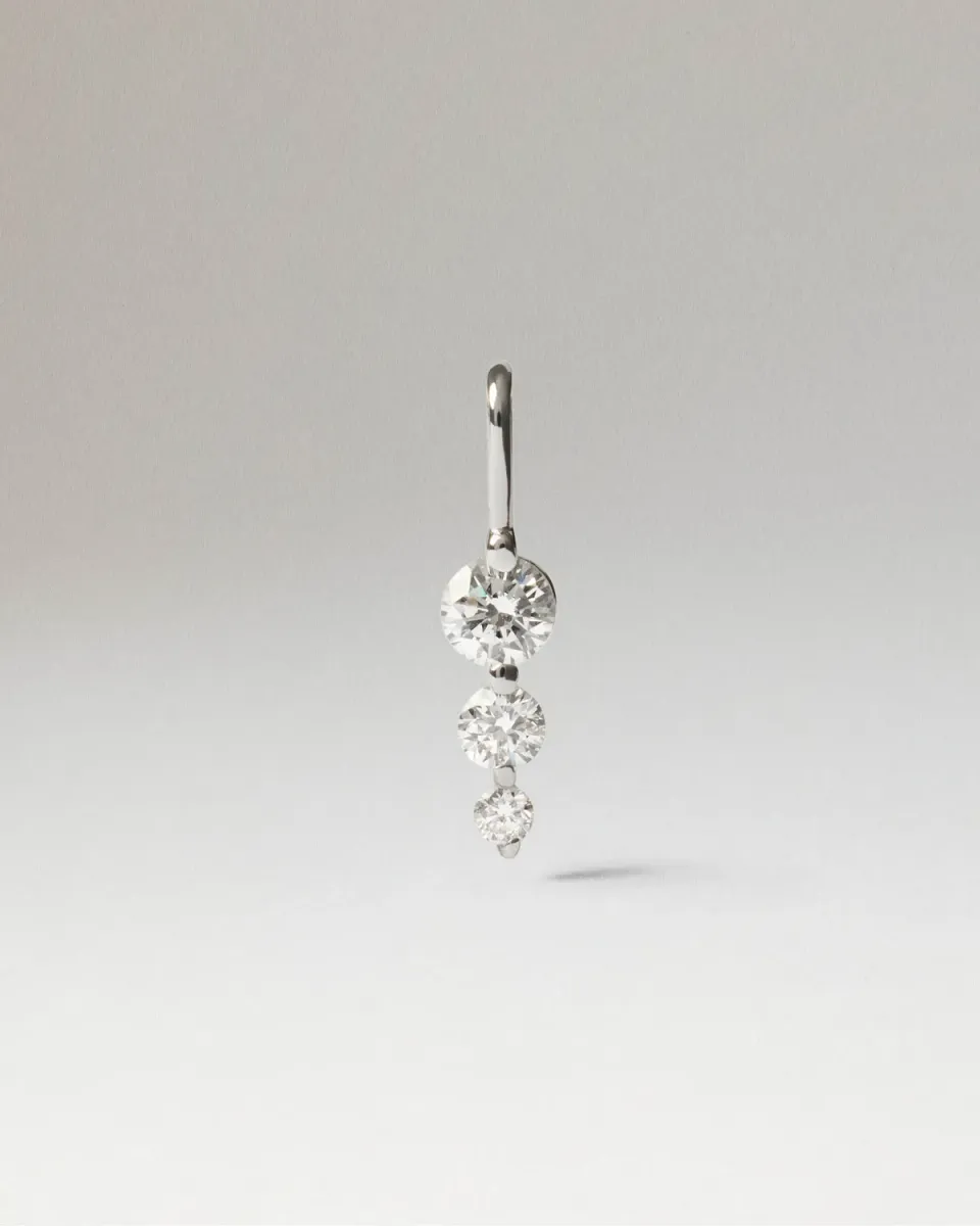 PDPAOLA Diamond Essentials Iris pendentif or blanc diamants