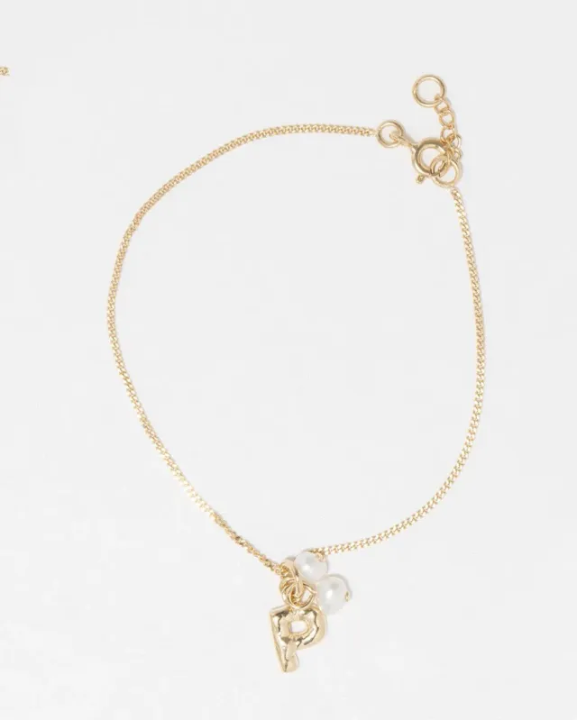Completedworks Classicworks P bracelet perle plaqué or
