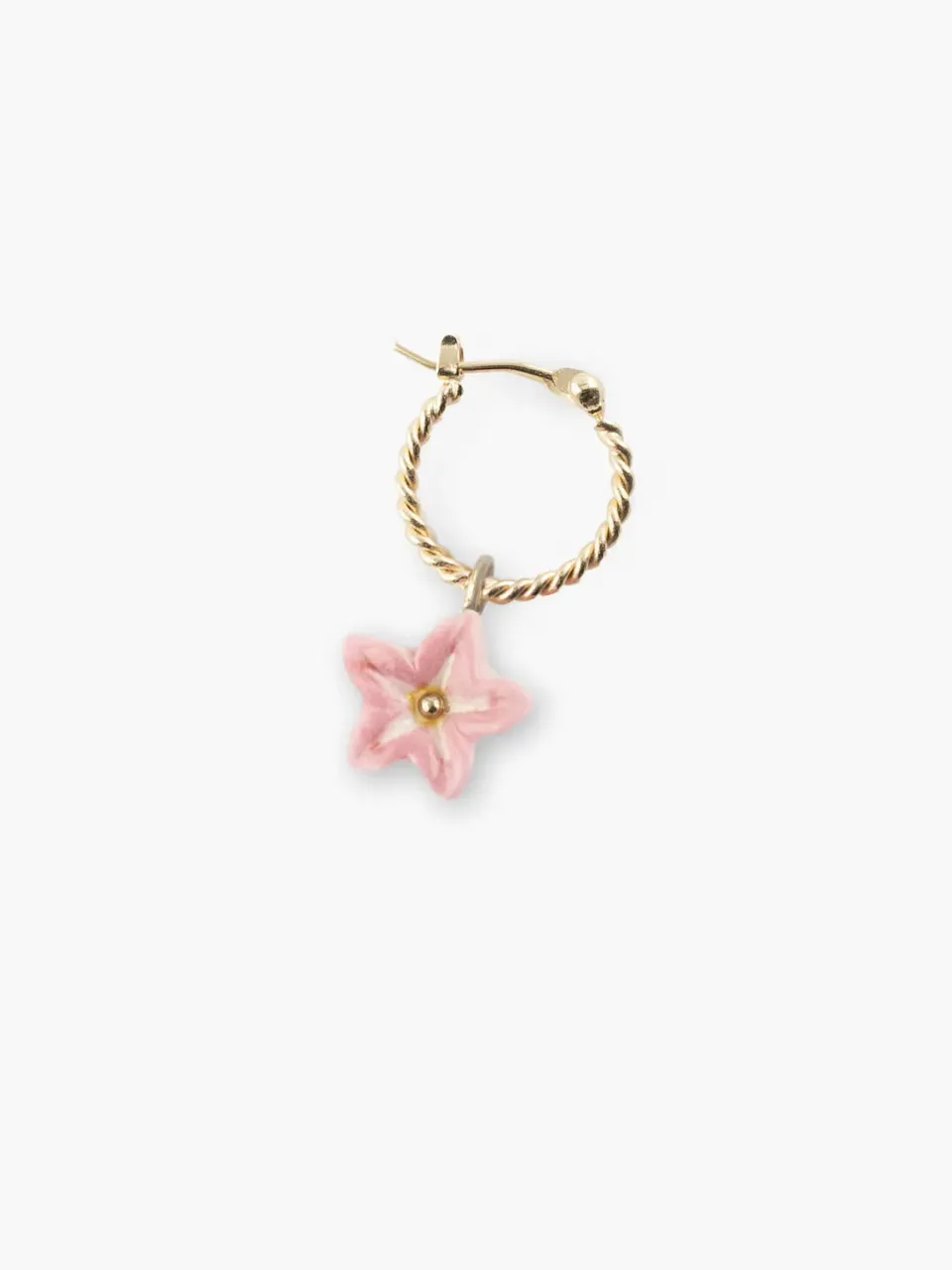 Nach Bijoux lys rose mini créole à l'unité porcelaine
