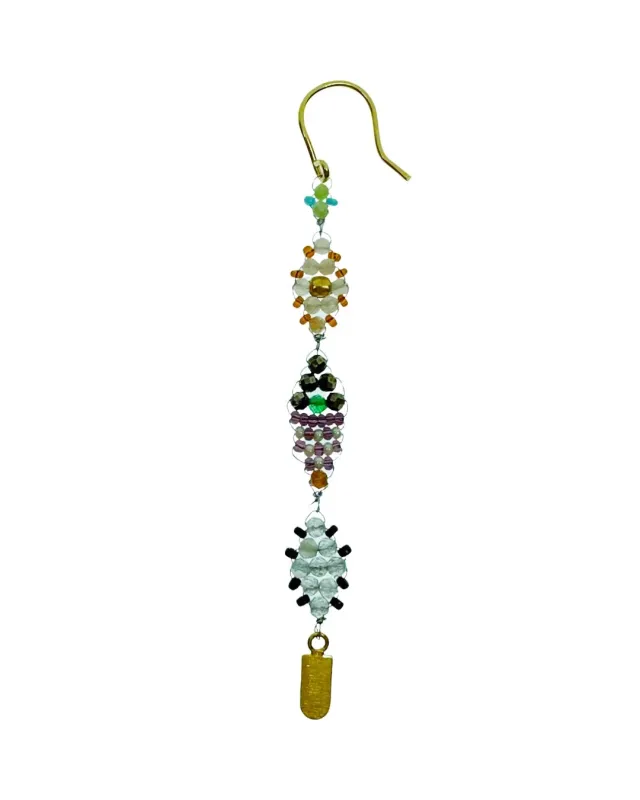 Le Fourbi de Capucine A67 boucles d'oreilles labradorite