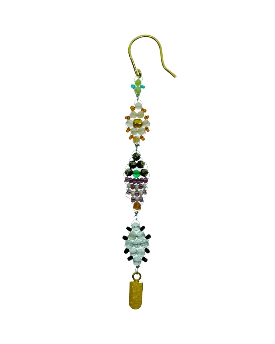 Le Fourbi de Capucine A67 boucles d'oreilles labradorite